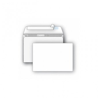 Конверт почтовый С4 229х324 мм., белый, стрип, внутренняя запечатка, 100 г/м2