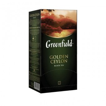 Чай чёрный GREENFIELD (Гринфилд) "Golden Ceylon", 25 пакетиков в конвертах по 2 г