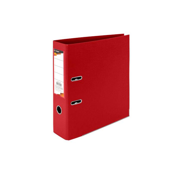 Папка-регистратор  А4 80мм PVC красный, разобр, двустороннее покрытие, окант, inФормат,