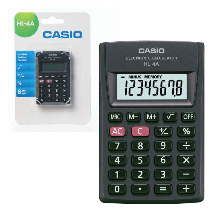Калькулятор карманный Casio HL-4А 8 разрядный