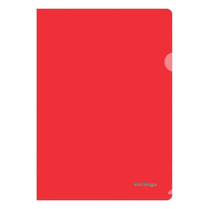Папка-уголок А4, 180мкм, красный прозрачный, Berlingo, арт. AGp_04103