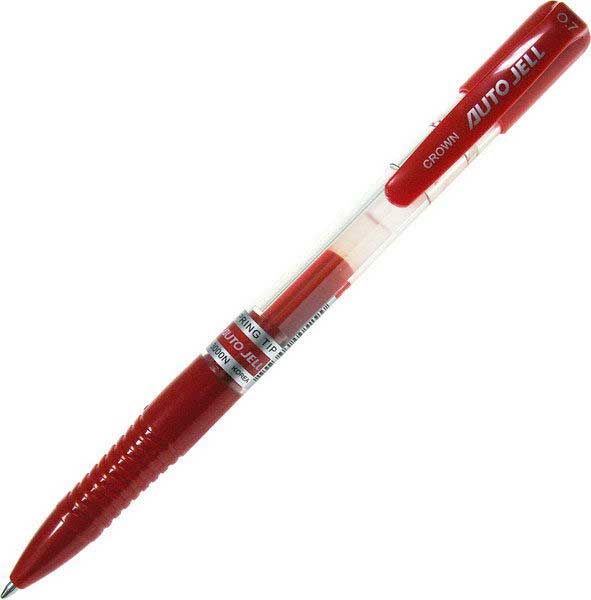 Ручка гел. авт. 0.7, CROWN, ц/ч красный, арт. AJ-3000N