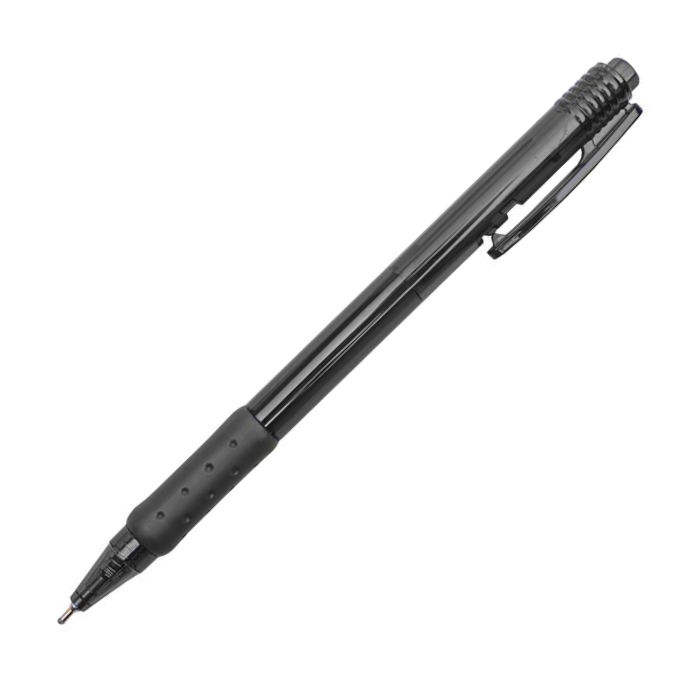 Ручка гелевая автоматическая ц/ч чёрный, грип, корпус прозрачный, 0.5, DOLCE COSTO OILGEL, арт. D00263