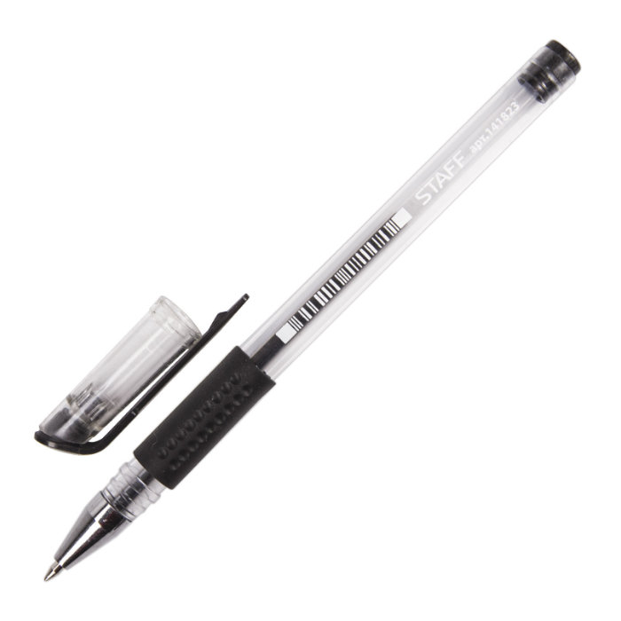 Ручка гелевая Staff чёрная толщина линии 0.35 мм, арт. 141823