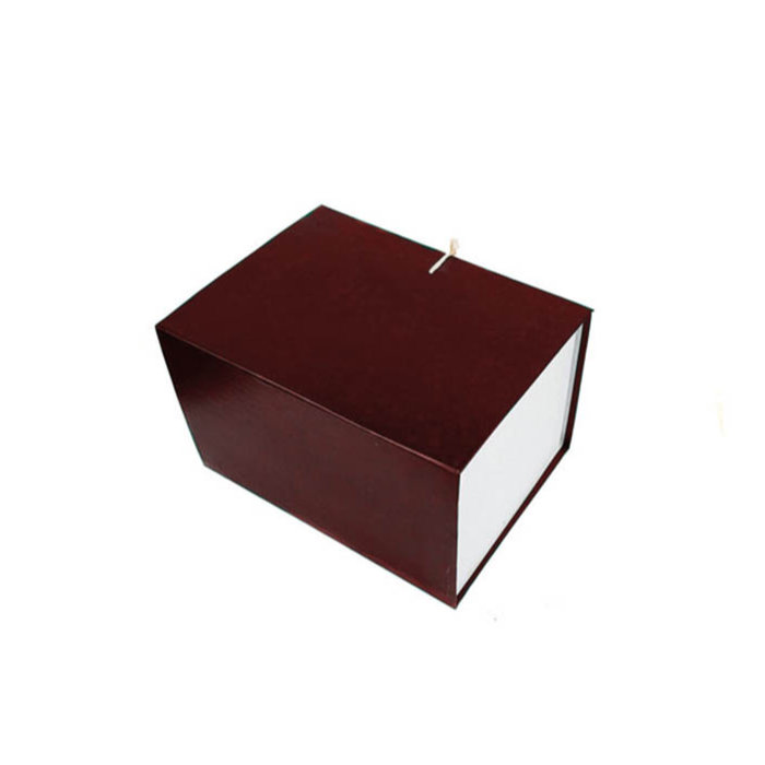Папка-короб архивный с завязками, бумвинил, 200 мм, бордовый