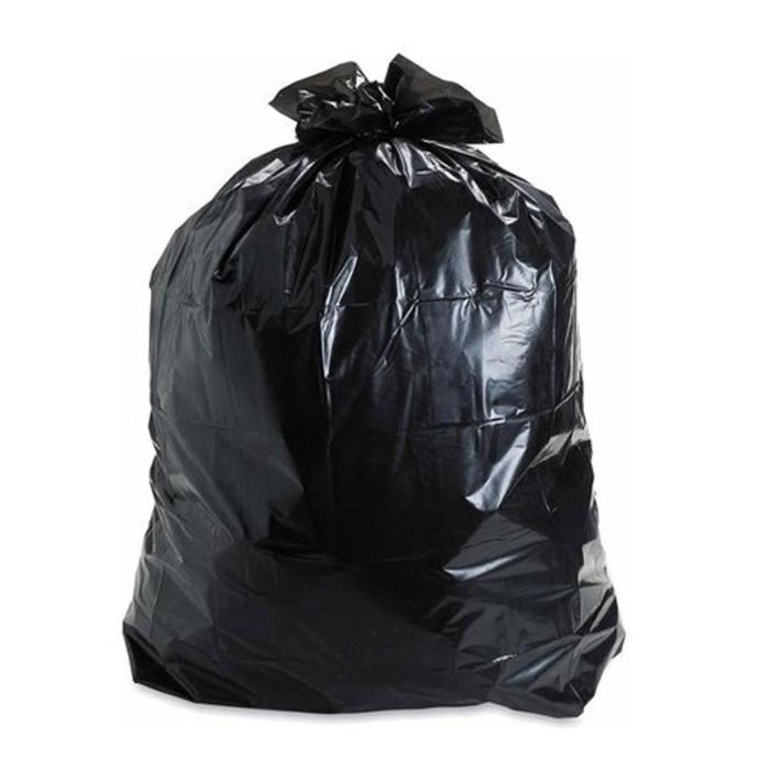 Мешки для мусора на 60 литров ПВД чёрные (45 мкм, в рулоне 20 штук, 50x70 см)
