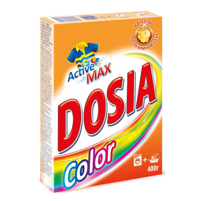 Стиральный порошок автомат 400 г, Дося (DOSIA) "Color active"