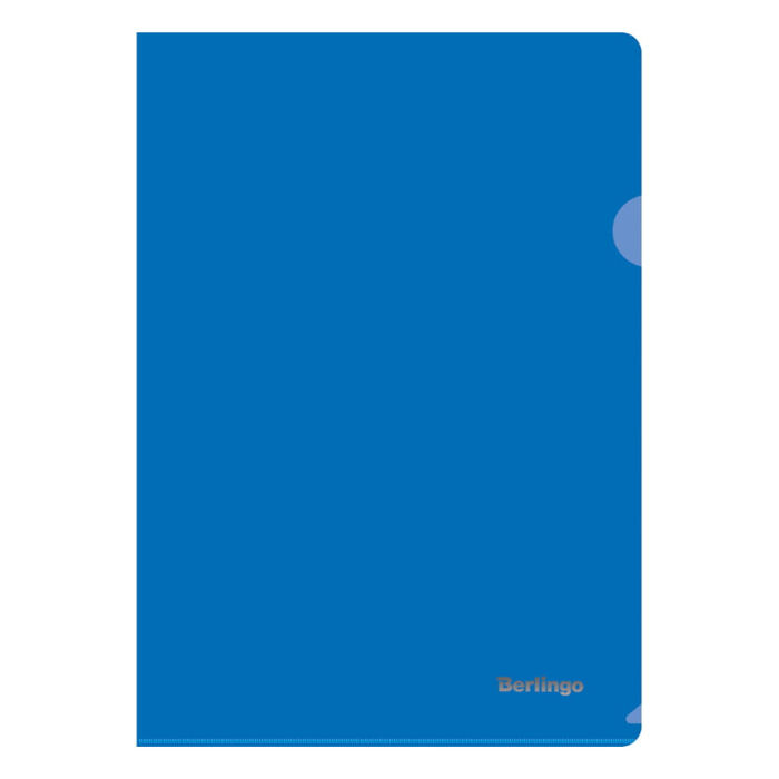 Папка-уголок А4, 180мкм, синий непрозрачный, Berlingo, арт. AGp_04402