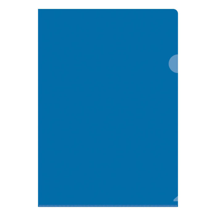 Папка-уголок А4, 150мкм, синий прозрачный, OfficeSpace, арт. 162535