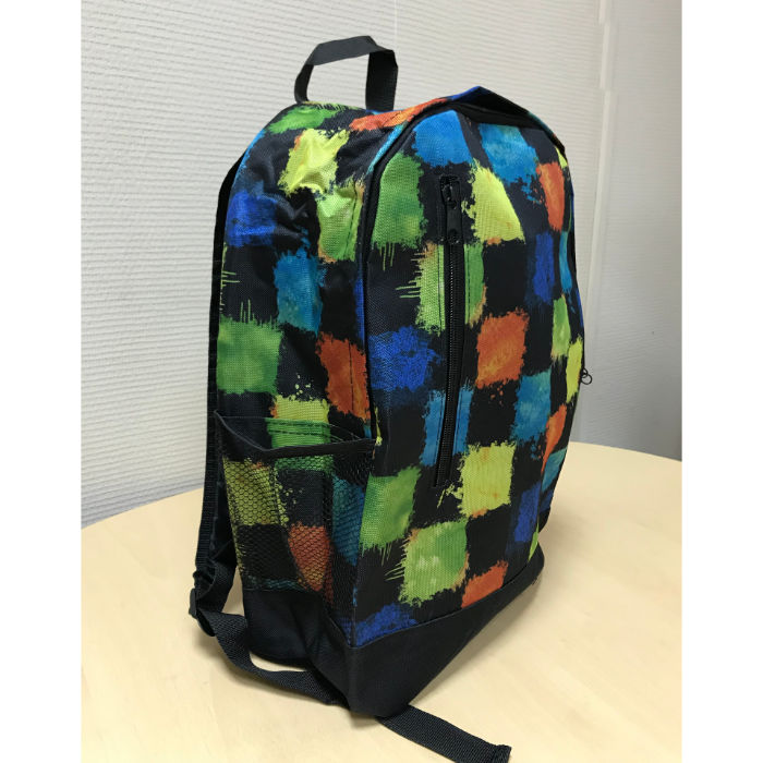 Рюкзак школьный ДАЙ ПЯТЬ, 42х31х13 см, треугольный цветной принт, TJ-0636.35