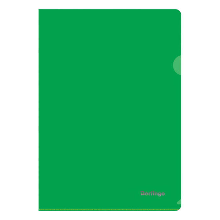 Папка-уголок А4, 180мкм, зелёный непрозрачный, Berlingo, арт.AGp_04404