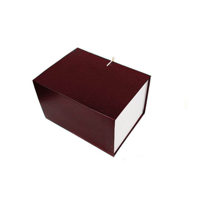 Папка-короб архивный с завязками, бумвинил, 150 мм, бордовый