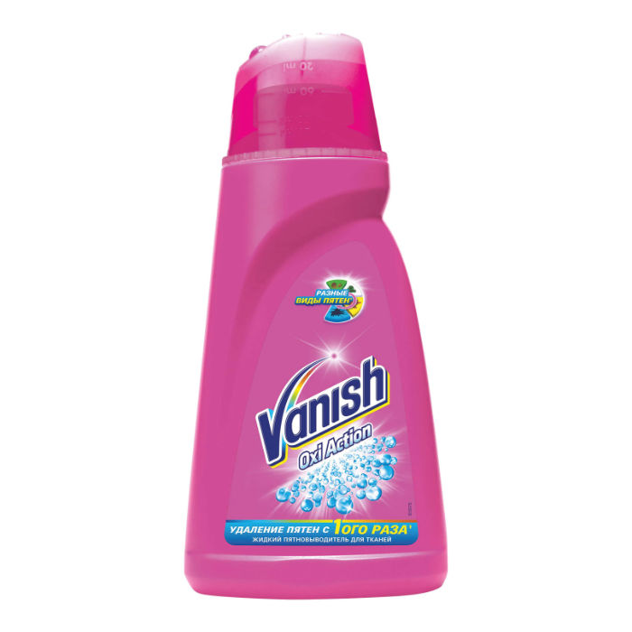 Средство для удаления пятен  (Пятновыводитель) VANISH (Ваниш) "Oxi Action" жидкий для цветного и белого белья 1л