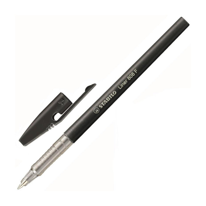 Ручка шариковая STABILO Liner 808/46 чёрная (линия письма 0.3 мм)