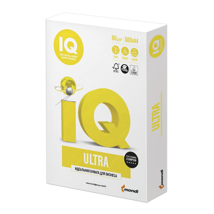 Бумага для офисной техники А4 "IQ Ultra" 80 г/м2, 500 л.
