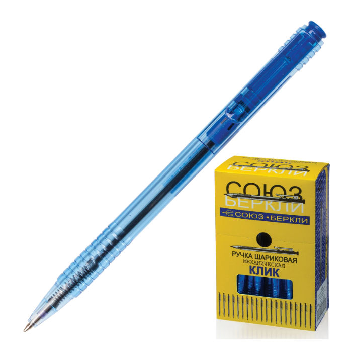 Ручка шариковая автоматическая СОЮЗ КЛИК синяя арт. РШ 132-07 (линия письма 0.5 мм)