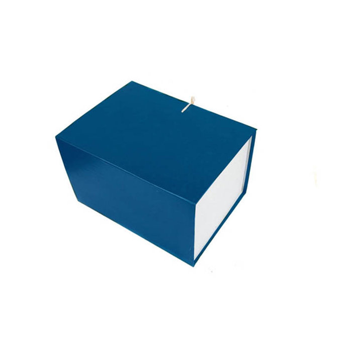 Папка-короб архивный с завязками, бумвинил, 150 мм, синий