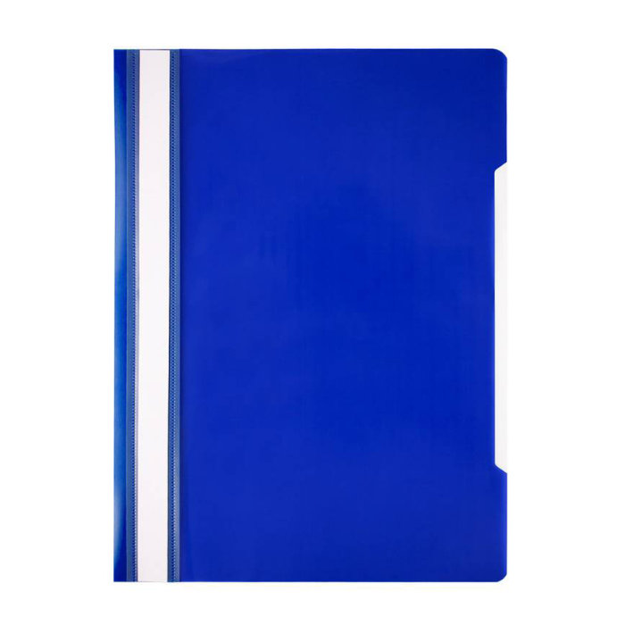 Папка-скоросшиватель Бюрократ А4 с прозрачным верхом, 0.10/0.12 мм, синий, артикул PSE20BLUE