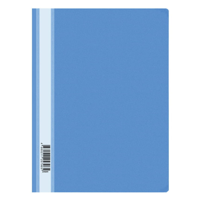 Папка-скоросшиватель OfficeSpace А4 с прозрачным верхом, 0.10/0.12 мм, синий, артикул 254241