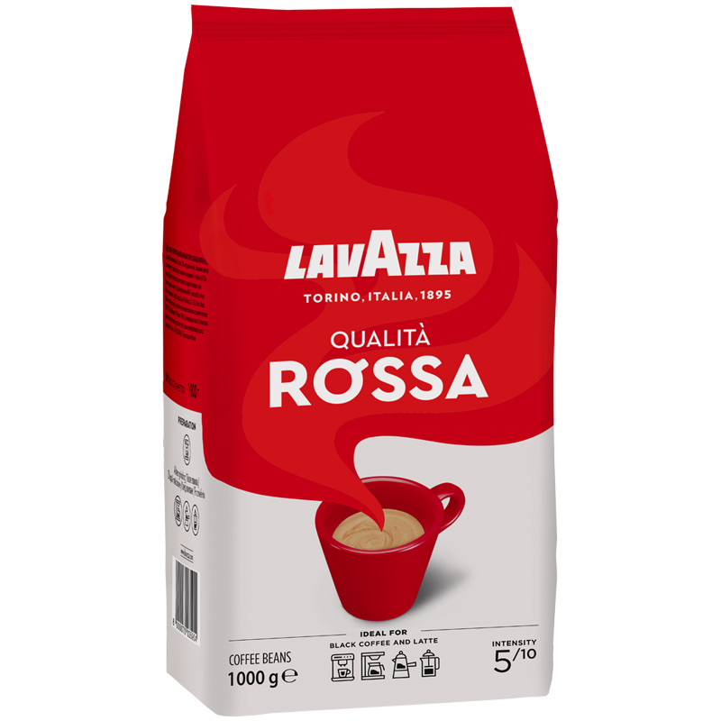 Кофе LAVAZZA (Лавацца) "Qualita Rossa", натуральный, 1000 г, вакуумная упаковка.