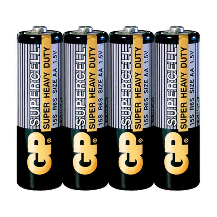 Батарейки GP Supercell пальчиковые AA LR6 (4 штук в упаковке) арт. GP 15PLEBRA-2S4