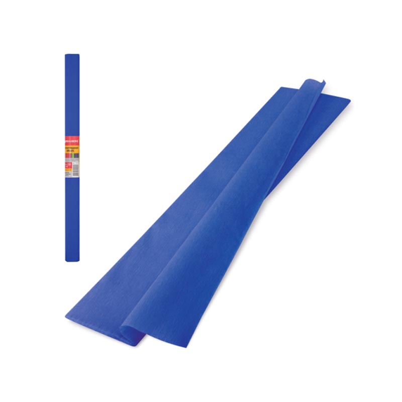 Креп-бумага для изготовления поделок, разм. 50x250см. синяя, BRAUBERG 126535