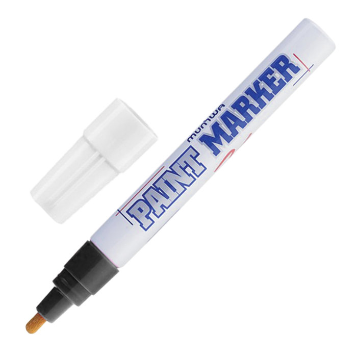 Маркер-краска лаковый (paint marker) MunHwa, 4 мм, чёрный, PM-01