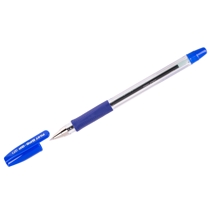 Ручка шариковая 0.4, PILOT, ц/ч синий, масляные чернила, грип, метализ.нак., арт. BPS-GP-M