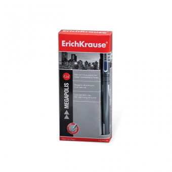 Ручка гелевая Erich Krause MEGAPOLIS GEL синяя толщина линии 0.4 мм, арт. 92