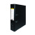 Папка-регистратор А4 80мм PVC черный, разобр, двустороннее покрытие, окантовка inФОРМАТ