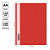 Папка-скоросшиватель пластиковая OfficeSpace, А4, 160мкм, красная с прозрачным верхом