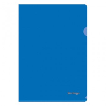 Папка-уголок А4, 180мкм, синий непрозрачный, Berlingo, арт. AGp_04402