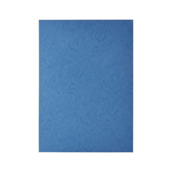 Обложки A4 картон+кожа синий 100шт/уп.