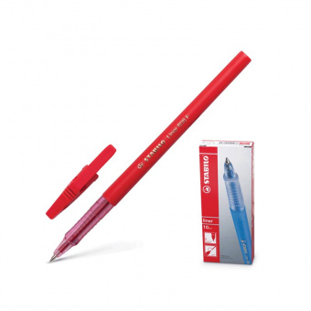 Ручка шариковая STABILO Liner 808/40 красная (линия письма 0.3 мм)