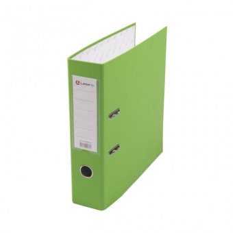 Папка-регистр. А4 80мм PVC зелёный, окант, LAMARK, AF0600-LG