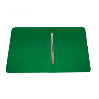 Папка-скоросшиватель Бюрократ А4 с пружинным механизмом, 0.5 мм, без кармана, зелёный, PZ05Pgreen