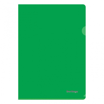 Папка-уголок А4, 180мкм, зелёный непрозрачный, Berlingo, арт.AGp_04404