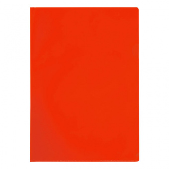 Папка-уголок А4, 100мкм, красный прозрачный, OfficeSpace, арт. 254336