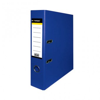 Папка-регистратор А4 80мм PVC синий, разобранный, двустороннее покрытие, окантовка, inФормат