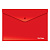 Папка-конверт на кнопке А4, 180мкм, красный непрозрачный глянец, Berlingo, арт. AKk_04403