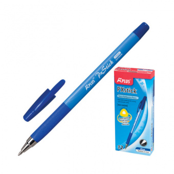 Ручка шариковая BEIFA (Бэйфа) синяя резиновый манжет арт. KA124200CS-BL (линия письма 0.7 мм)