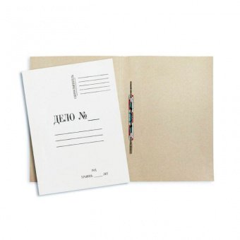 Папка-скоросшиватель А4 "Дело №", мелованный картон, белый, 280 г/м2, СК 28/97 М